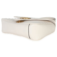 White Calfskin Matelasse Medium GG Marmont Shoulder Bag