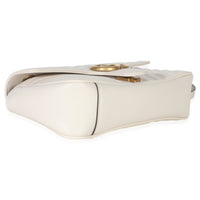 White Calfskin Matelasse Medium GG Marmont Shoulder Bag