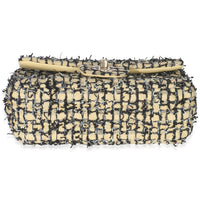 22P Black Yellow Tweed Mini Rectangular Flap Bag
