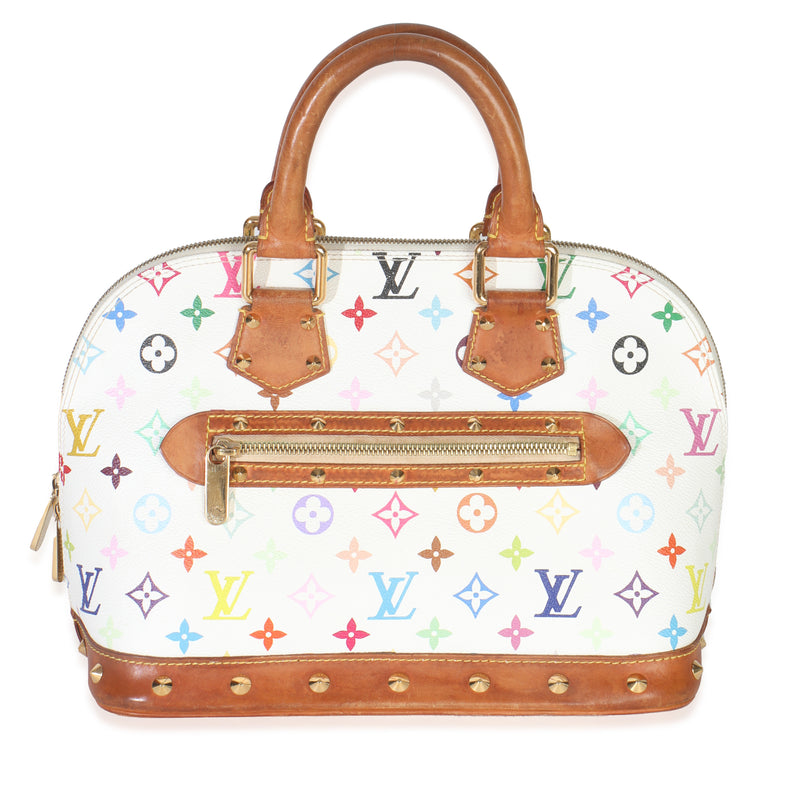 White Monogram Multicolor Canvas Alma