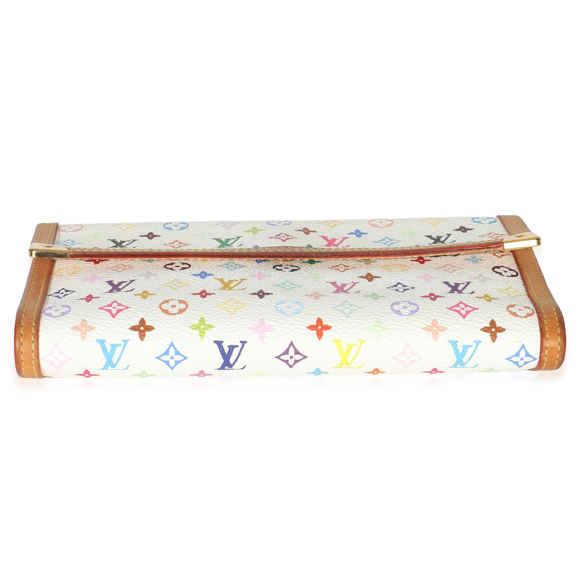 White Multicolor Canvas International Wallet