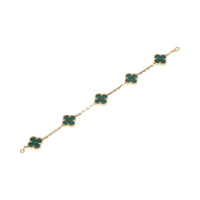 Yellow Gold Malachite Vintage Alhambra Bracelet