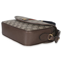 Beige GG Supreme Canvas Textured Dollar Calfskin Web Studded Mini Ophidia