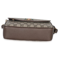 Beige GG Supreme Canvas Textured Dollar Calfskin Web Studded Mini Ophidia