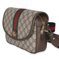 Beige GG Supreme Canvas Textured Dollar Calfskin Web Studded Mini Ophidia