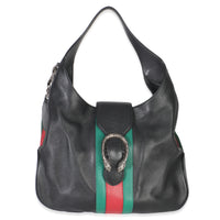 Black Smooth Calfskin Medium Dionysus Hobo