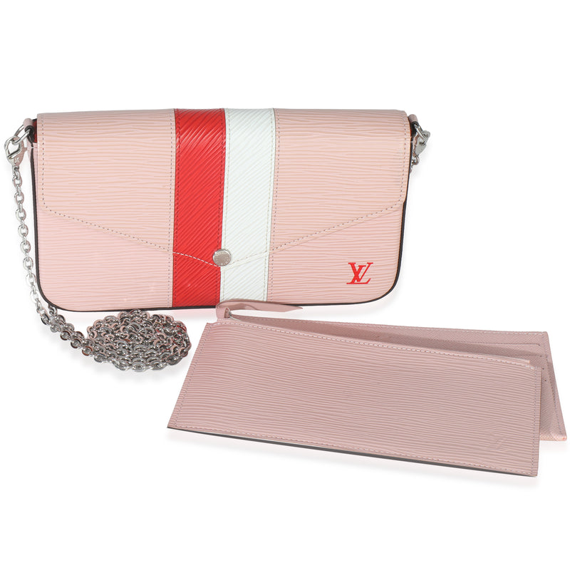 Rose Ballerine Epi Stripe Felicie Pochette