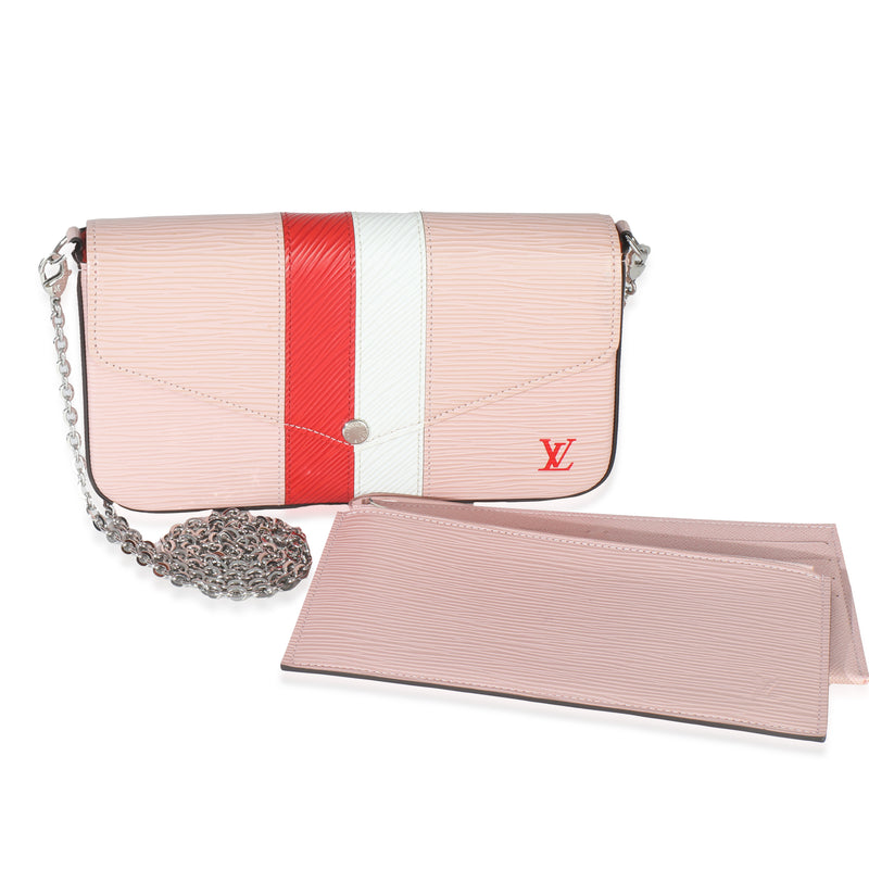 Rose Ballerine Epi Stripe Felicie Pochette