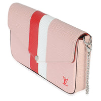 Rose Ballerine Epi Stripe Felicie Pochette
