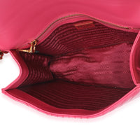 Prada Pink Calfskin Turn Lock Chain Flap Bag Handbag ad1