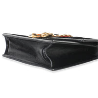 Black GG Velvet Small Sylvie Shoulder Bag
