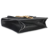 Black GG Velvet Small Sylvie Shoulder Bag