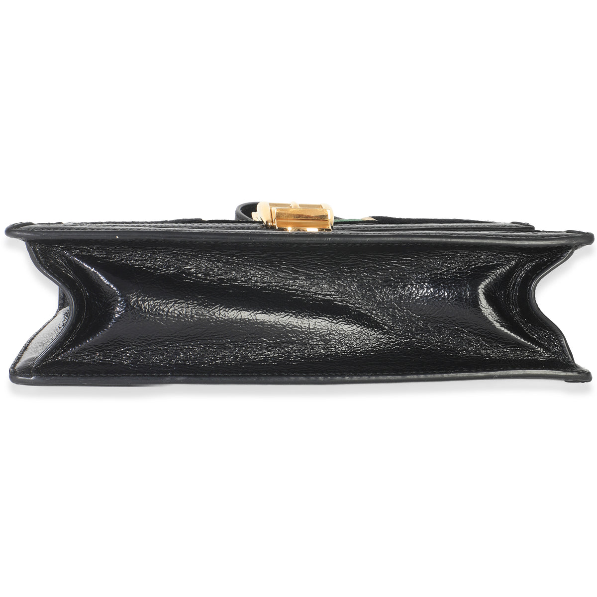Black GG Velvet Small Sylvie Shoulder Bag