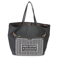 Black Grained Leather Reversible Inside Out Neverfull MM