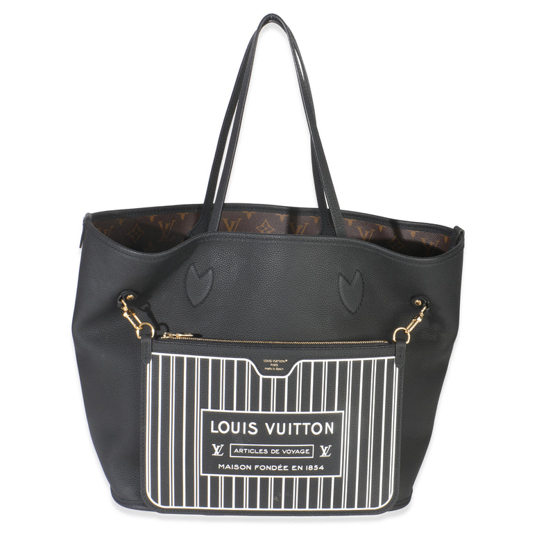 Black Grained Leather Reversible Inside Out Neverfull MM