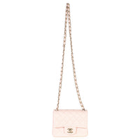 Chanel Pink Quilted Lambskin Mini Square Flap Bag Handbag av