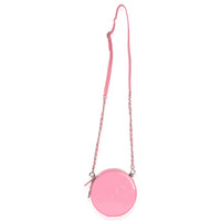 Pink Glazed Calfskin CC Round As Earth Bag