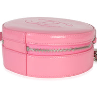 Pink Glazed Calfskin CC Round As Earth Bag