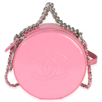 Pink Glazed Calfskin CC Round As Earth Bag