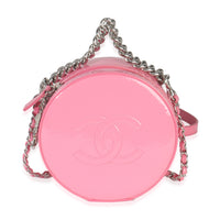 Pink Glazed Calfskin CC Round As Earth Bag