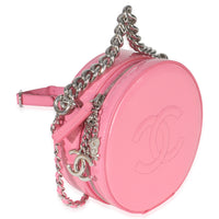 Pink Glazed Calfskin CC Round As Earth Bag