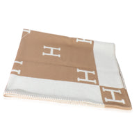 Ecru Camel Wool Cashmere Avalon Throw Blanket