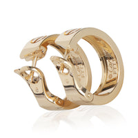 Yellow Gold  Love Hoop Earrings