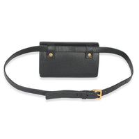 Christian Dior Black Leather Saddle Belt Pouch Handbag bv
