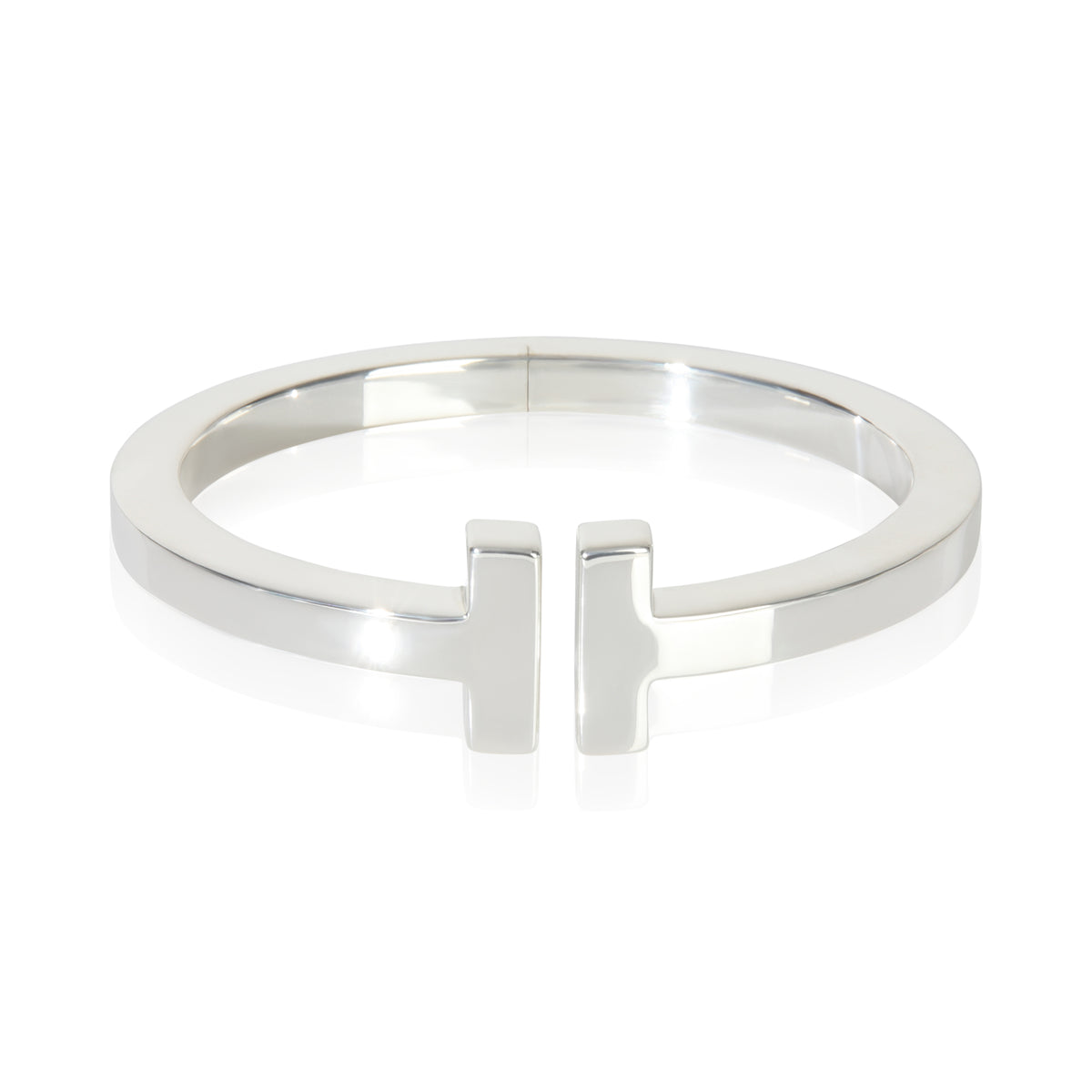 Sterling Silver  Tiffany T Square Hinged Bracelet