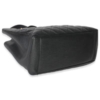 Black Quilted Caviar Grand Shopper Tote