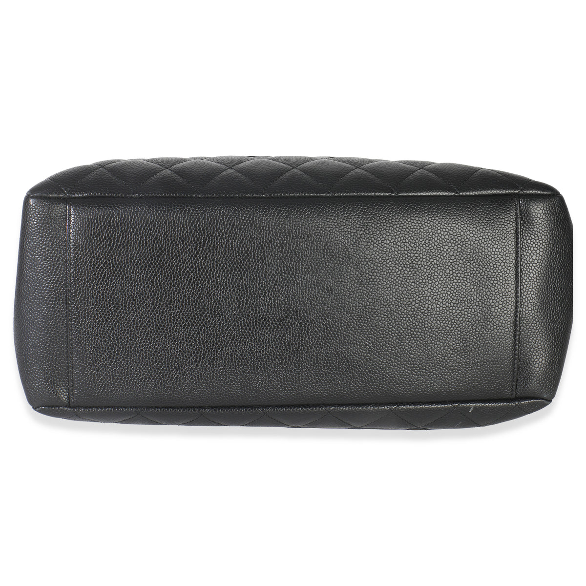 Black Quilted Caviar Grand Shopper Tote
