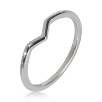 Platinum  Knife Edge Curved Wedding Band