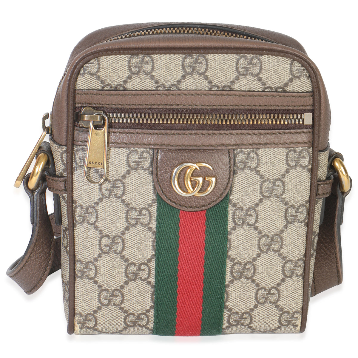 Beige GG Supreme Canvas Ophidia Mini Messenger