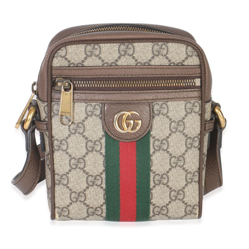 Beige GG Supreme Canvas Ophidia Mini Messenger