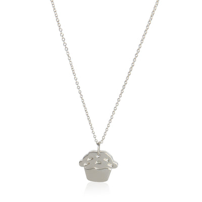 Sterling Silver  Cupcake Pendant