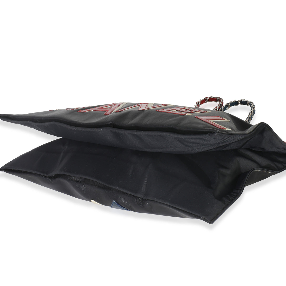 Vintage Black Red Lambskin No. 5 Star Chain Tote Bag