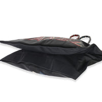 Vintage Black Red Lambskin No. 5 Star Chain Tote Bag