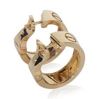 Yellow Gold  Love Hoop Earrings