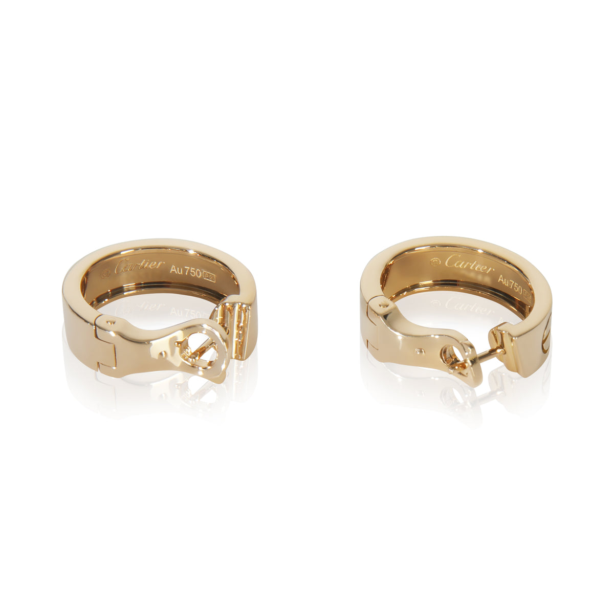 Yellow Gold  Love Hoop Earrings
