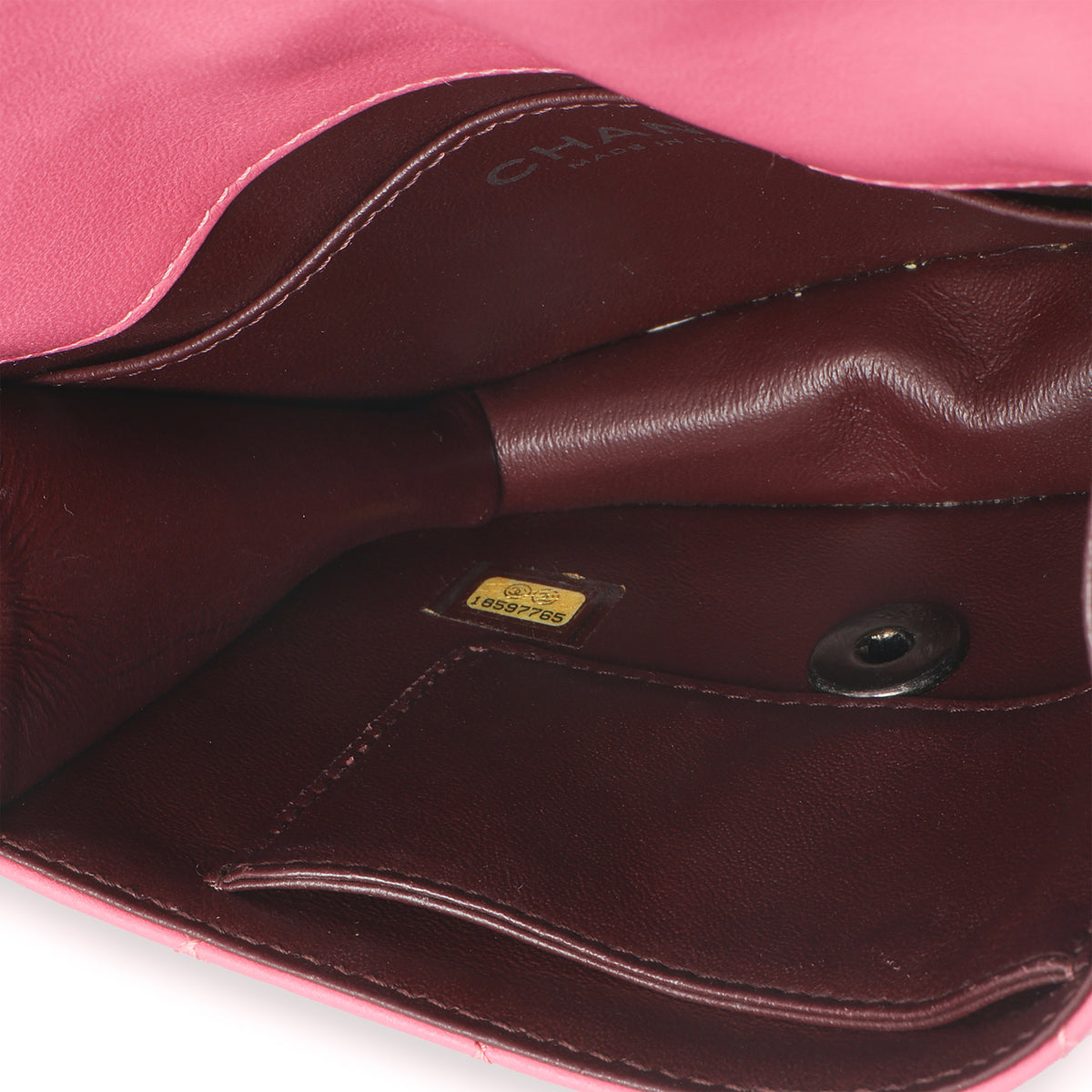 Chanel Pink Quilted Lambskin Mini Crossing Times Flap Bag Handbag ad1