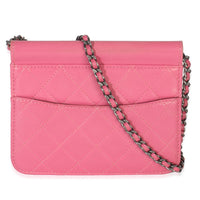Chanel Pink Quilted Lambskin Mini Crossing Times Flap Bag Handbag bv