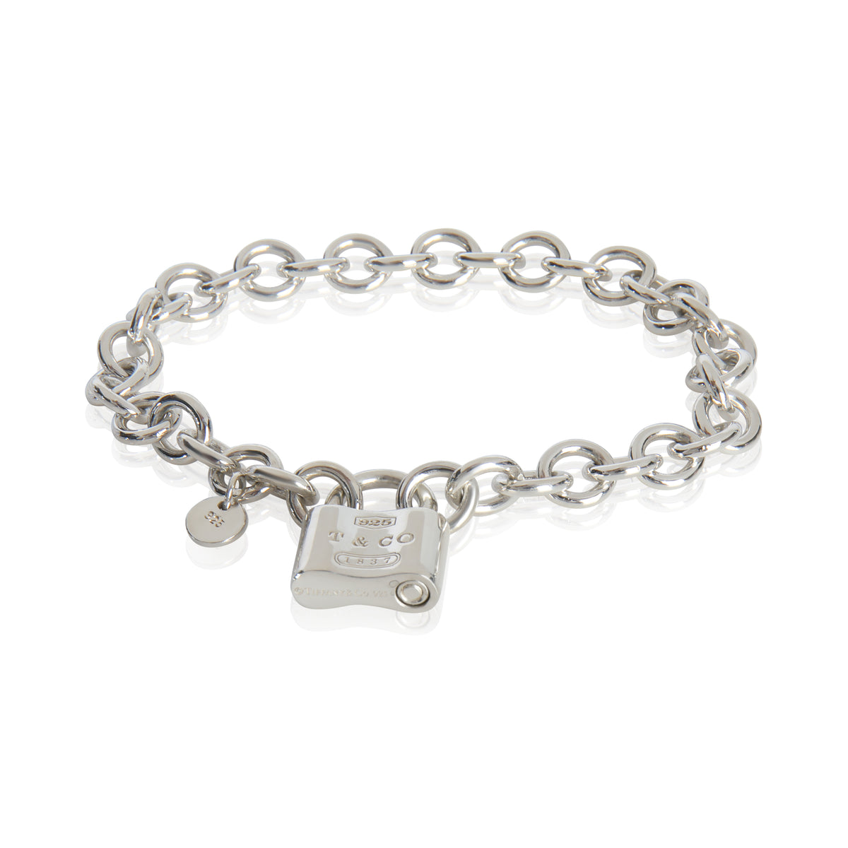 Sterling Silver  1837 Padlock Bracelet