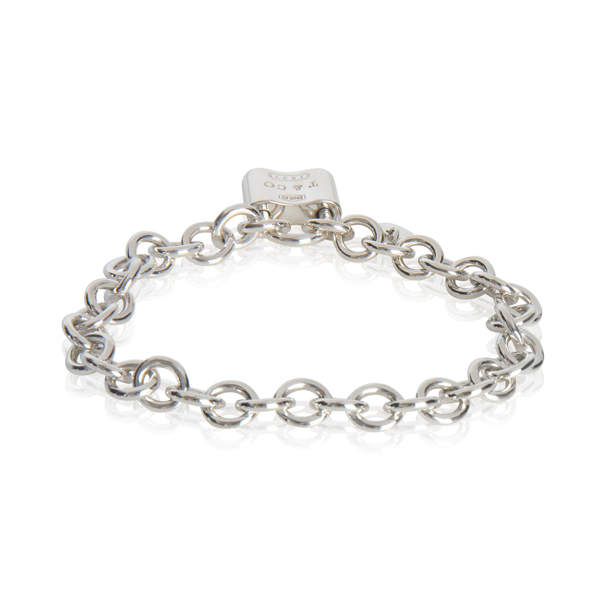Sterling Silver  1837 Padlock Bracelet
