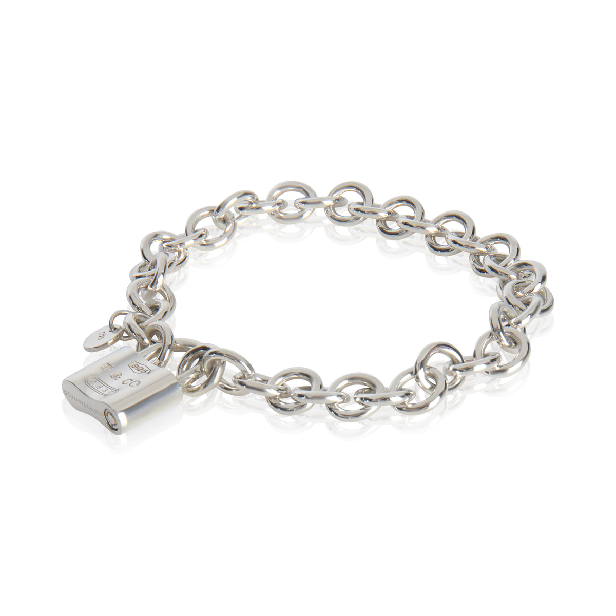 Sterling Silver  1837 Padlock Bracelet