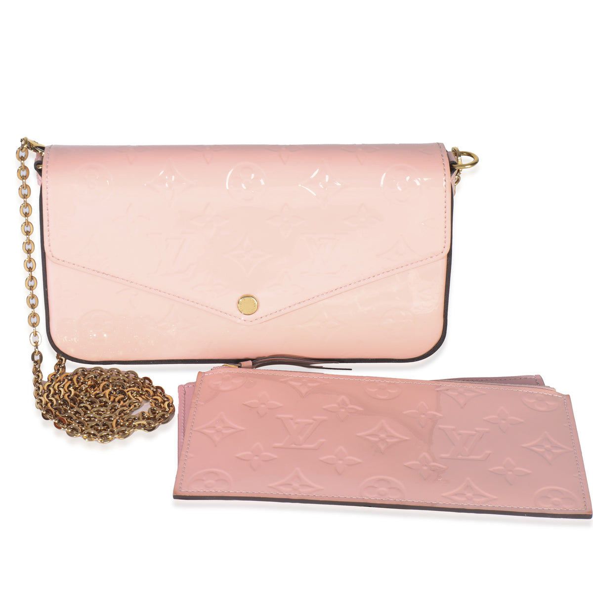 Rose Ballerine Monogram Vernis Felicie Pochette