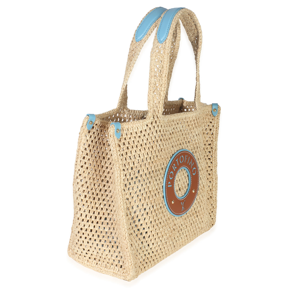 Natural Raffia Calfskin Portofino OnTheGo MM