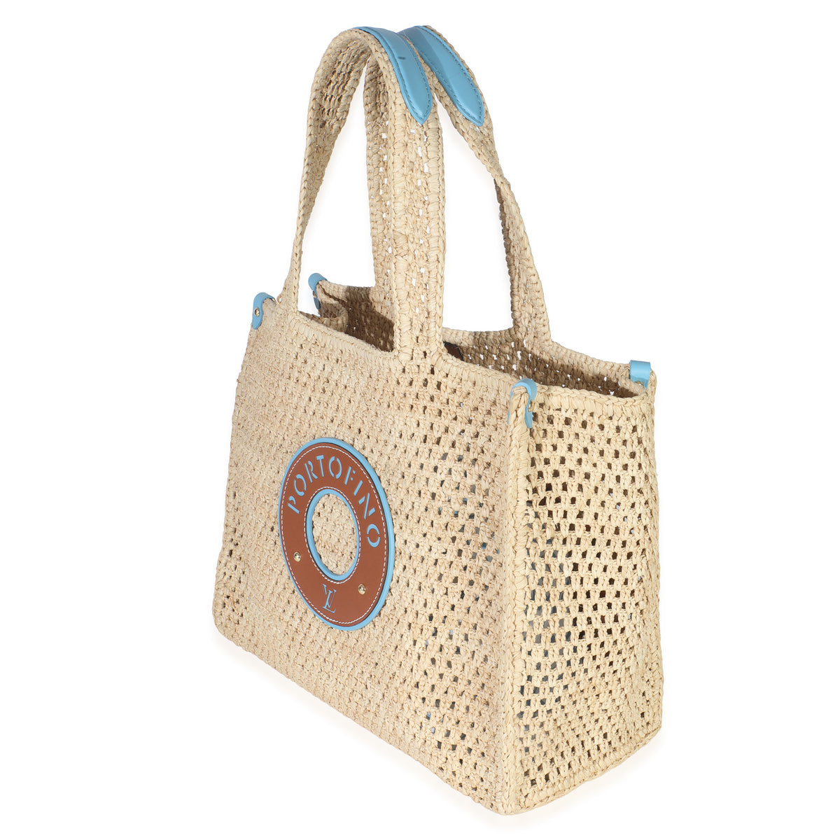 Natural Raffia Calfskin Portofino OnTheGo MM