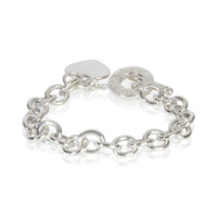 Sterling Silver  Heart Tag Bracelet