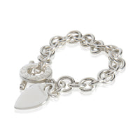 Sterling Silver  Heart Tag Bracelet