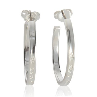 Sterling Silver  Medium 1837 Hoop Earrings